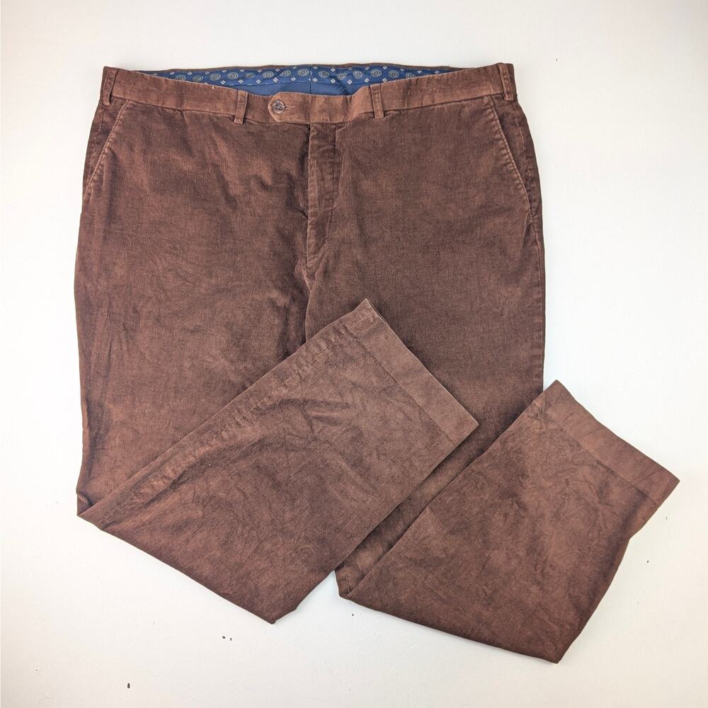 Lauren Ralph Lauren Men's 42 x 30 Brown Corduroy Flat Front Pants